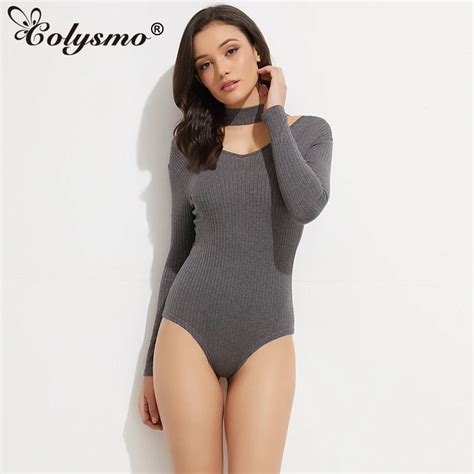 Colysmo Sexy Bodysuit Rompers Womens Jumpsuit Long Sleeve Body Feminino