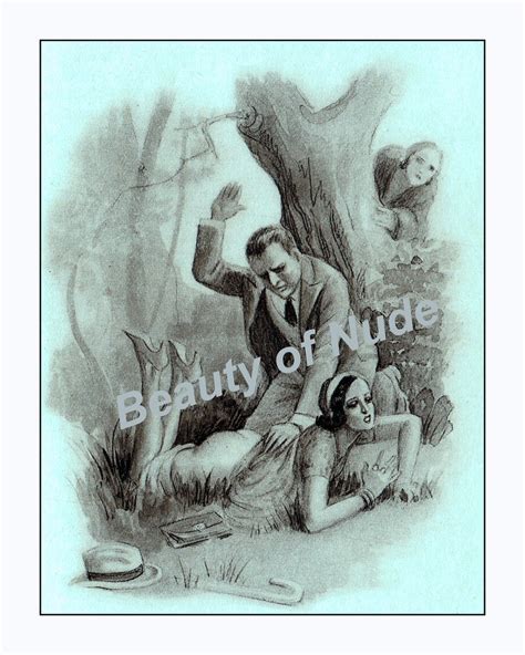 Mature Content Man Spanking Woman Risque Vintage Drawing Etsy