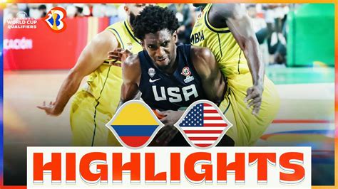 COL USA Basketball Highlights FIBAWC 2023 Qualifiers YouTube