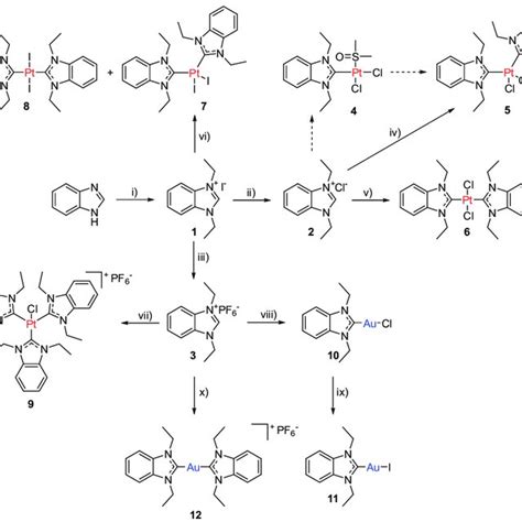 Scheme 2 Synthetic Routes To Obtain Complexes 5 12 I Nah Eti Acn