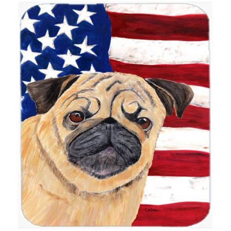 Usa American Flag With Pug Mouse Pad Hot Pad Or Trivet 1 Kroger