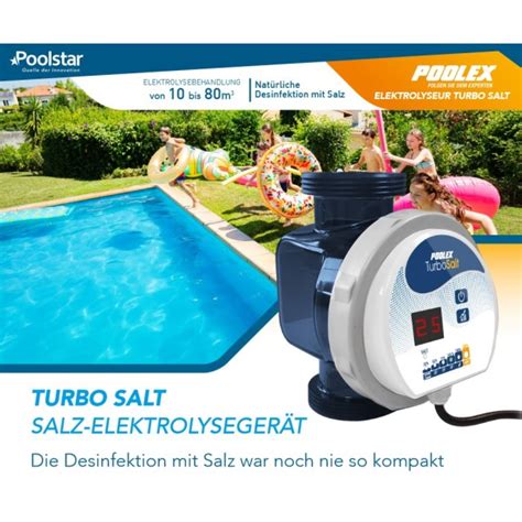 POOLEX TurboSalt kompaktes Salz Elektrolysegerät für Pools 20m³