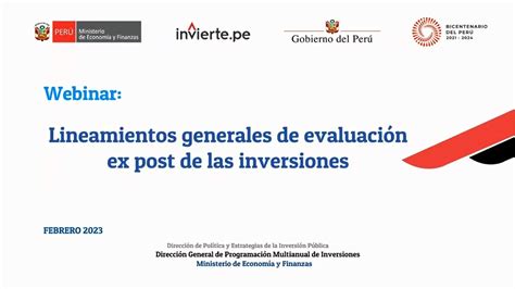 Dgpmi Lineamientos Metodol Gicos Generales De Evaluaci N Ex Post De