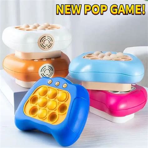 Buy Hot Quick Push Bubbles Pop Game Light Fidget Toy Pro Speed Push Up