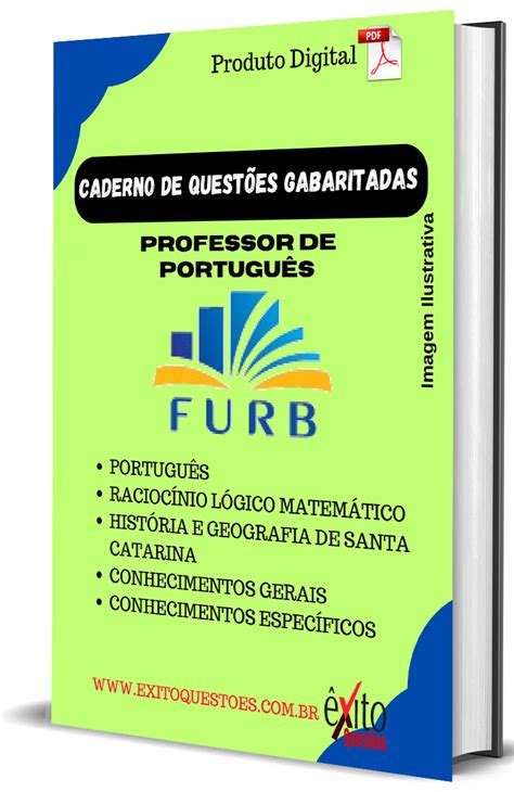 Caderno De QuestÕes Gabaritadas Professor De PortuguÊs Furb 2023