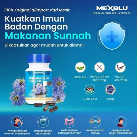 Magblue Habbatussauda By Magic Blue Jintan Hitam Kapsul Makanan Sunnah