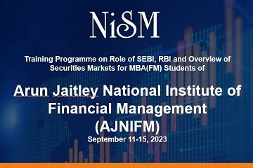 Training Programme On Role Of Sebi Rbi And Overview Of Securities