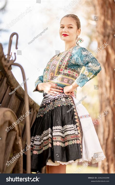 Young Beautiful Slovak Woman Traditional Dress Stock Photo 2262243299 ...