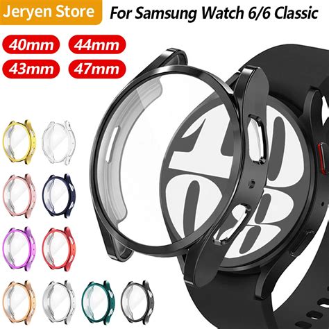 Case For Samsung Galaxy Watch 6 40mm 44mm Screen Protector Tpu All Around Bumper Protective