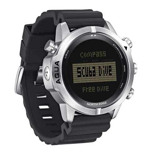 NORTH EDGE AQUA Reloj de buceo profesional para hombre cronógrafo con