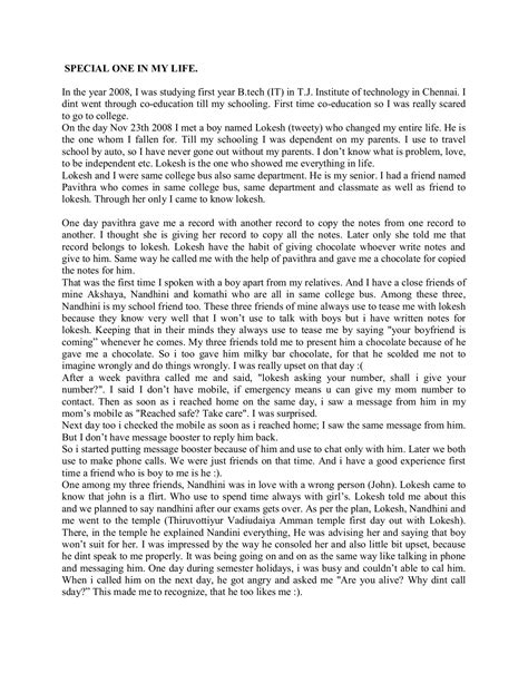 Special_one_in_my_life - karthiga.tweety - Page 1 - 3 | Flip PDF Online