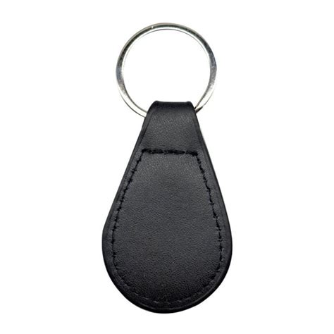 PU Metal Keyring Round Black Titan Jet Africa