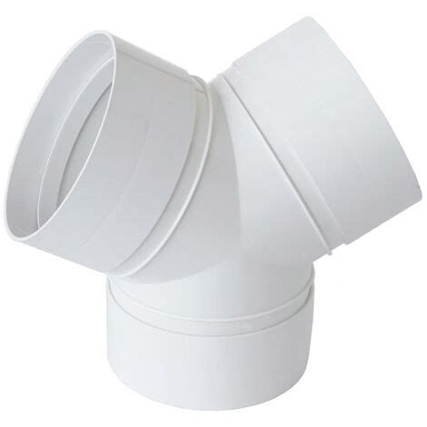 Coude Y FFF Ø125 pour tube Ventilation Rond Ø125 Blanc FIrst Plast