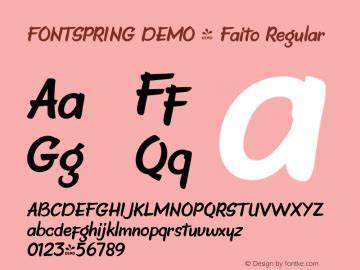 FONTSPRING DEMO Faito Font FSP DEMO Faito Regular Font FSP DEMO