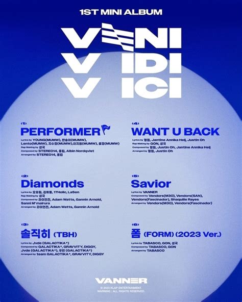 「peak Time」で優勝したvanner、1stミニアルバム「veni Vidi Vici」トラックリスト公開monsta X ヒョンウォンが参加 Kstyle