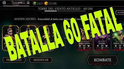 Mortal Kombat Mobile Batalla Torre Del Viento Antig O Fatal