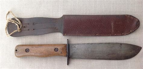 Ww2 Raf Survival Knife With Heavy 182mm Long Blade Marked Wilkinson