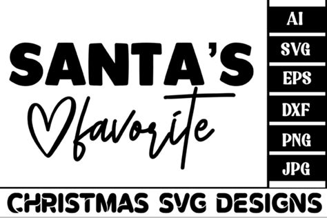 Santas Favorite Graphic By Cute Cat · Creative Fabrica