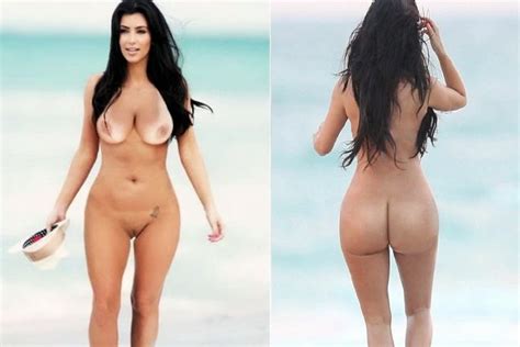 Kim Kardashian Big Butt Naked Cumception