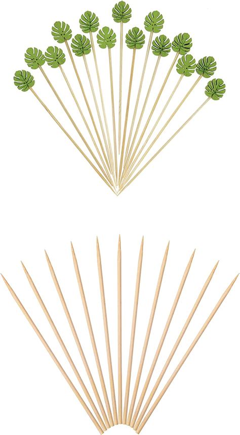 Amazon Counts Inch Monstera Leaf Fancy Toothpicks And