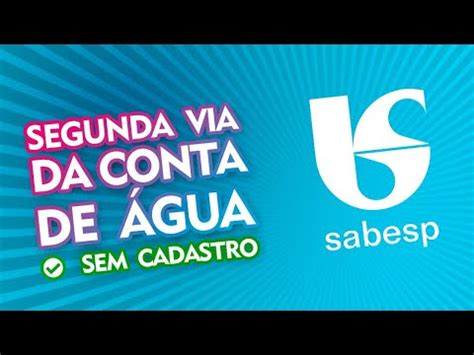 Como gerar e pagar segunda via de conta de água SABESP sem cadastro