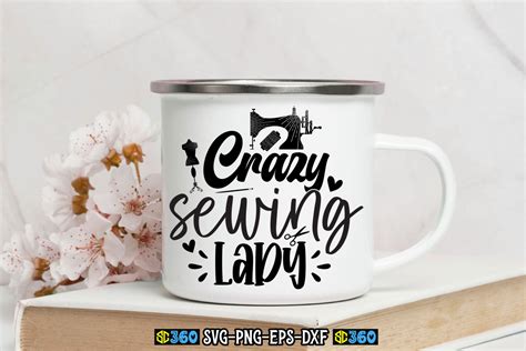 Crazy Sewing Lady Svg Graphic By Craftart Creative Fabrica