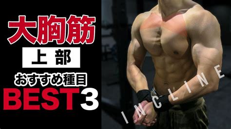 【筋トレ】大胸筋上部を鍛えるおすすめ種目best3【インクライン】 Youtube