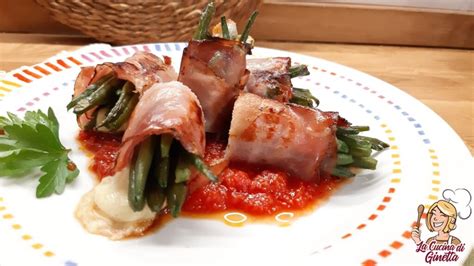 INVOLTINI DI SPECK FAGIOLINI SCAMORZA SU SALSA AL POMODORO La Cucina