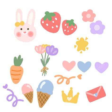 Cute Bunny Hd Transparent, Cute Bunny Doodle, Doodle, Cute, Colour Full ...