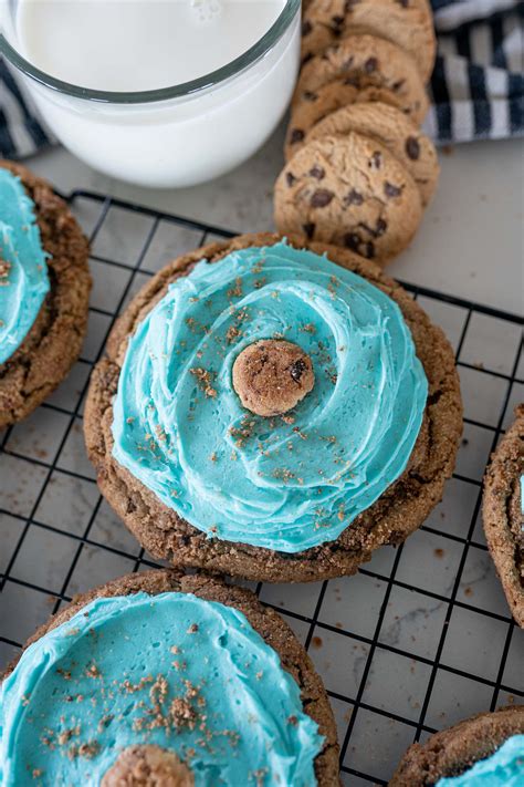 Blue Cookie Monster Cookies Recipe Cooking With Karli