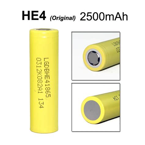 1pcs New Original LG HE4 LGDBHE41865 18650 Battery 3 7V 2500mAh HE4