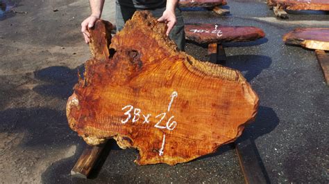 Highly Figured Redwood Slab Sl 419 Redwood Burl Inc