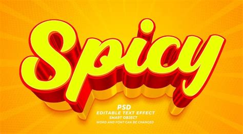 Premium Psd Spicy 3d Editable Text Effect Photoshop Style