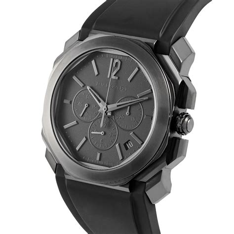 Bvlgari Octo LOriginale Chronograph All Black Watch 103027 41mm