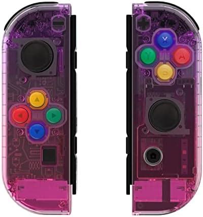 Extremerate Clear Purple Rose Red Joycon Handheld Controller Housing