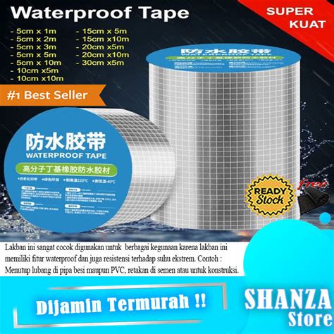 BISA COD Lakban Anti 3M 5M Bocor Lem Anti Air Aluminium Foil Butyl