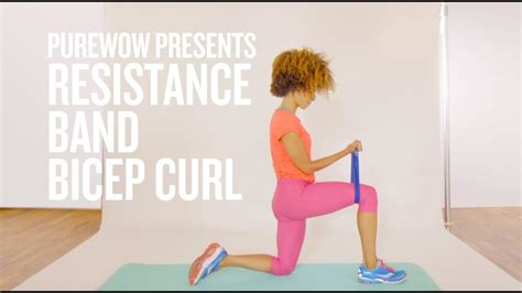 How To Do A Bicep Curl With A Resistance Band YouTube