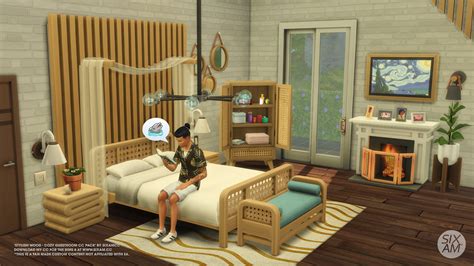 Stylish Wood Cozy Guestroom CC Pack For The Sims 4 Sixam CC