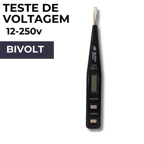 Caneta Chave Teste Voltagem Corrente Digital 12 250v Bivolt Shopee Brasil