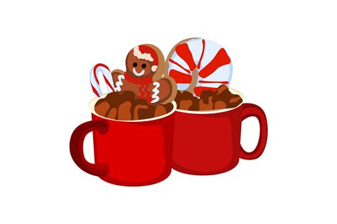 Two Glass Of Hot Choco Illustration Graphic By Hijaudaun Creative Fabrica