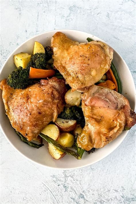 Sheet Pan Roasted Chicken And Veggies Scrambled Chefs