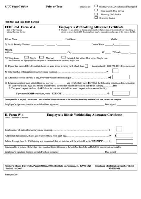 Fillable W 4 Form - Printable Forms Free Online