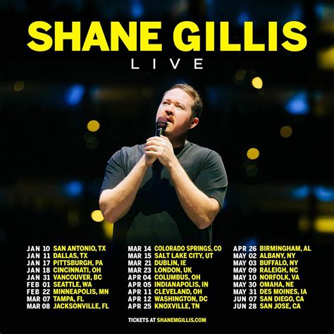 Le guide ultime de la tournée Stand-Up Comedy 2025 de Shane Gillis