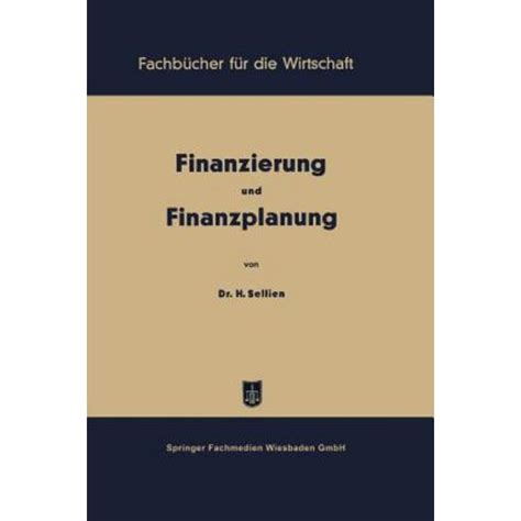 Finanzierung Und Finanzplanung Paperback Gabler Verlag