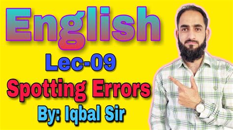 English Lec 09 Spotting Errors VLW FAA YouTube