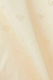 BALENCIAGA Oversized Hooded Pussy Bow Satin Jacquard Blouse NET A PORTER