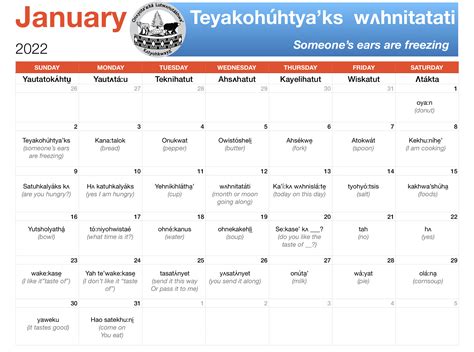 Word a day Calendar 2022 | Oneida