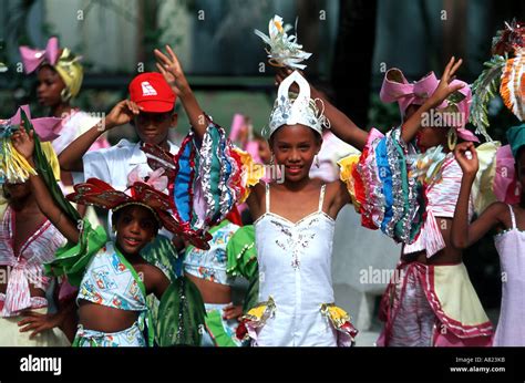 Cuba, Santiago de Cuba, Children Carnival Stock Photo - Alamy