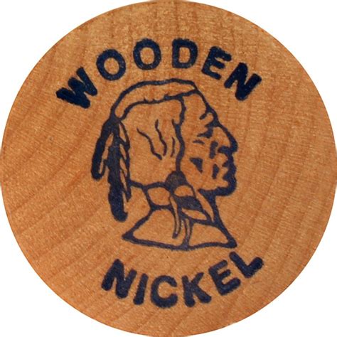 Custom Wooden Nickel with 21 Stock Art Designs | 4AllPromos