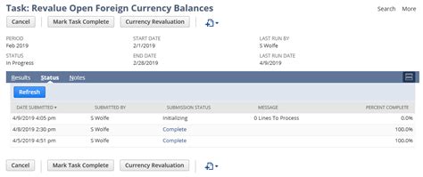 Netsuite Applications Suite Viewing Revaluation Results